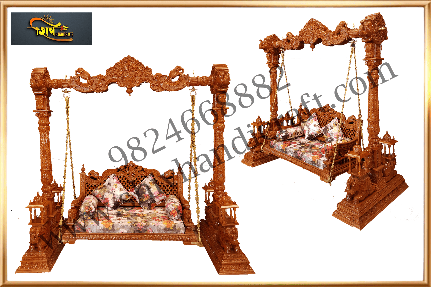 Wooden Two Seater Swing