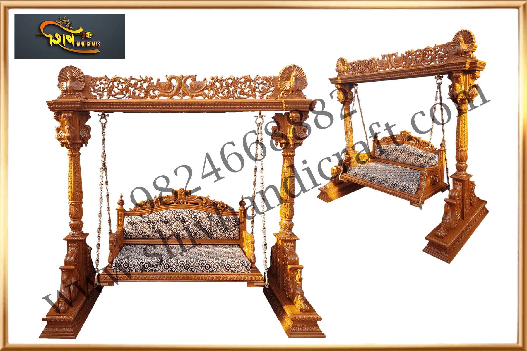 Wooden Two Seater Swing