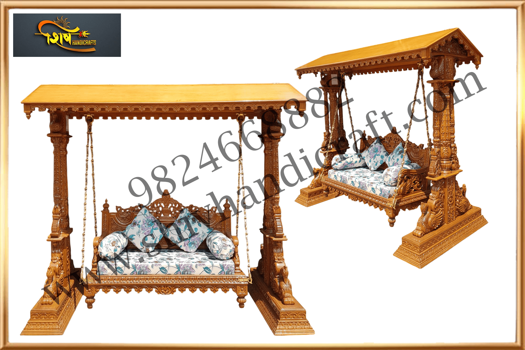 Wooden Two Seater Swing