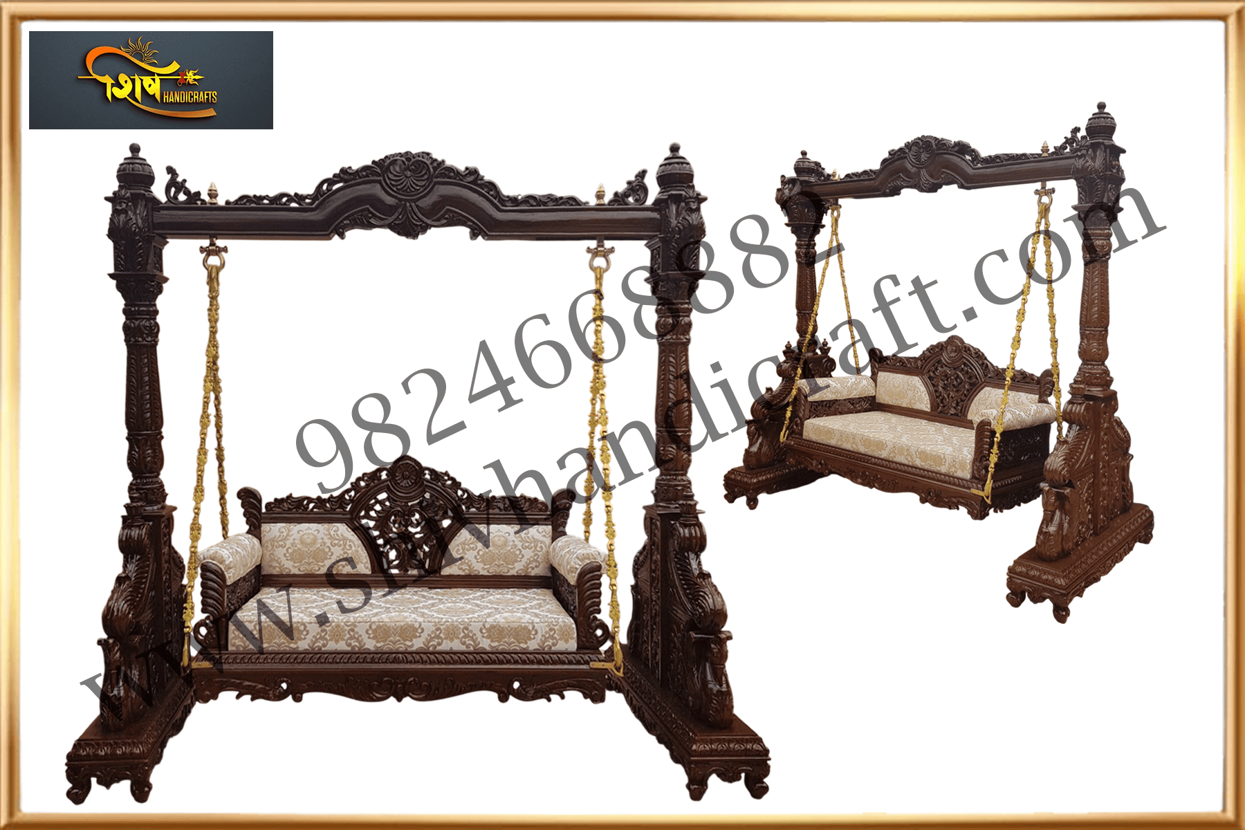 Wooden Two Seater Swing