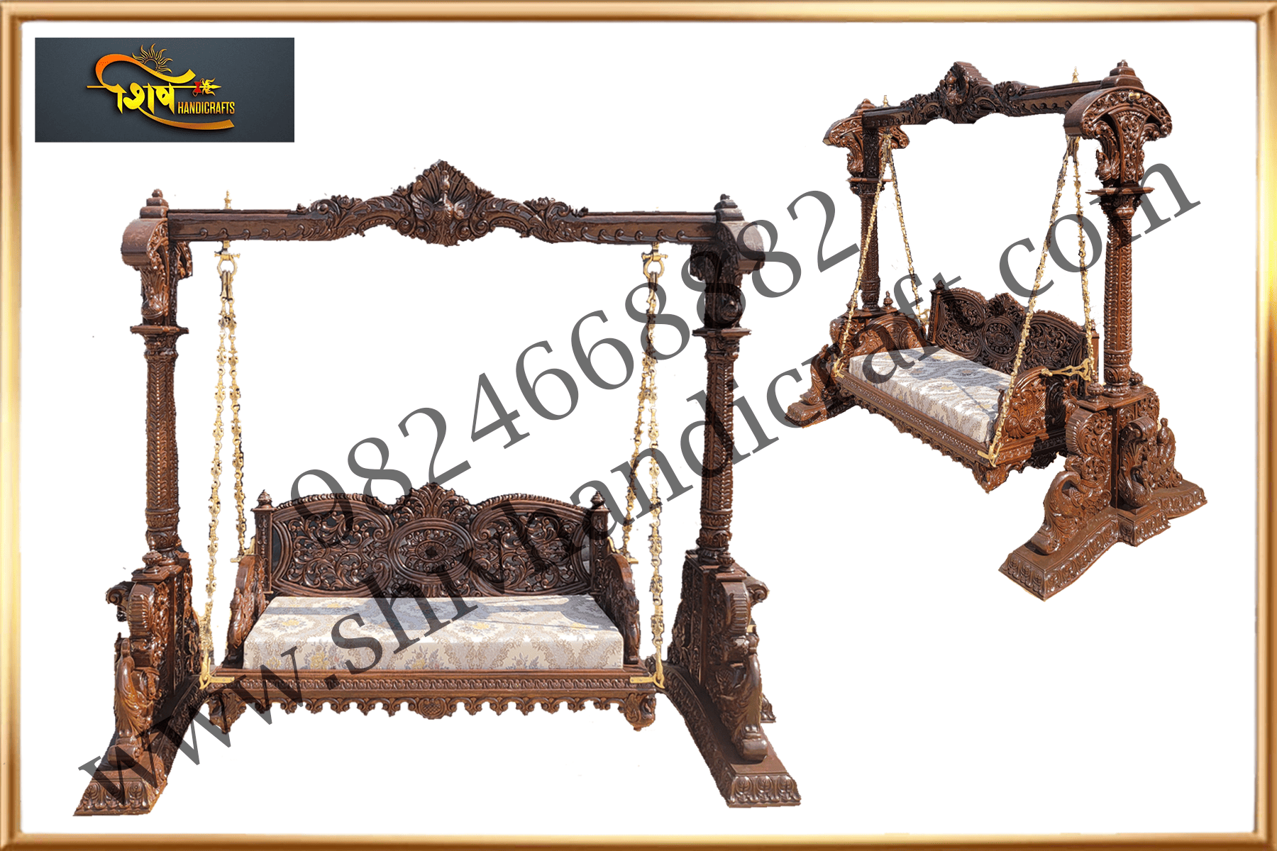 Wooden Two Seater Swing