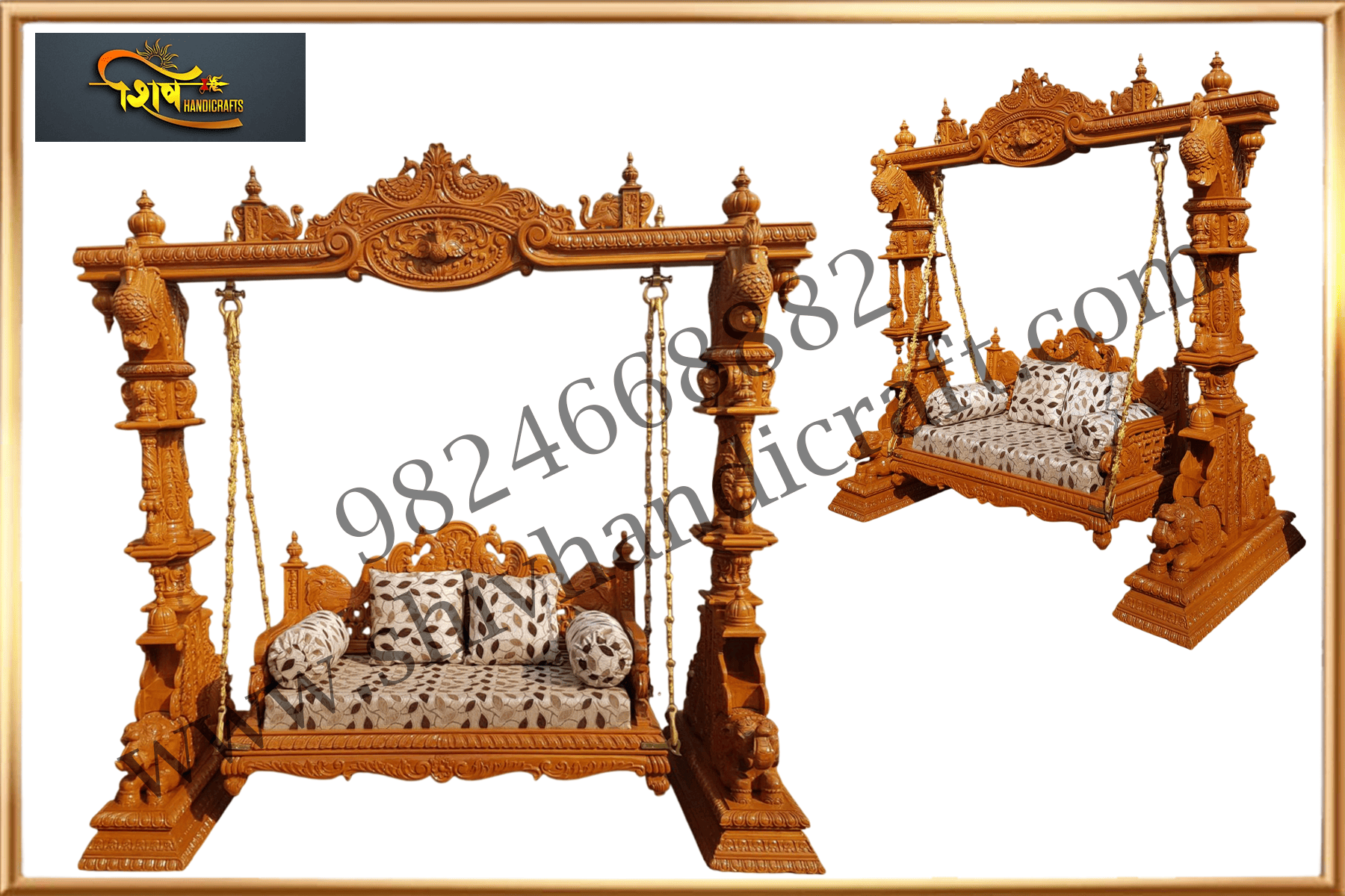 Wooden Two Seater Swing