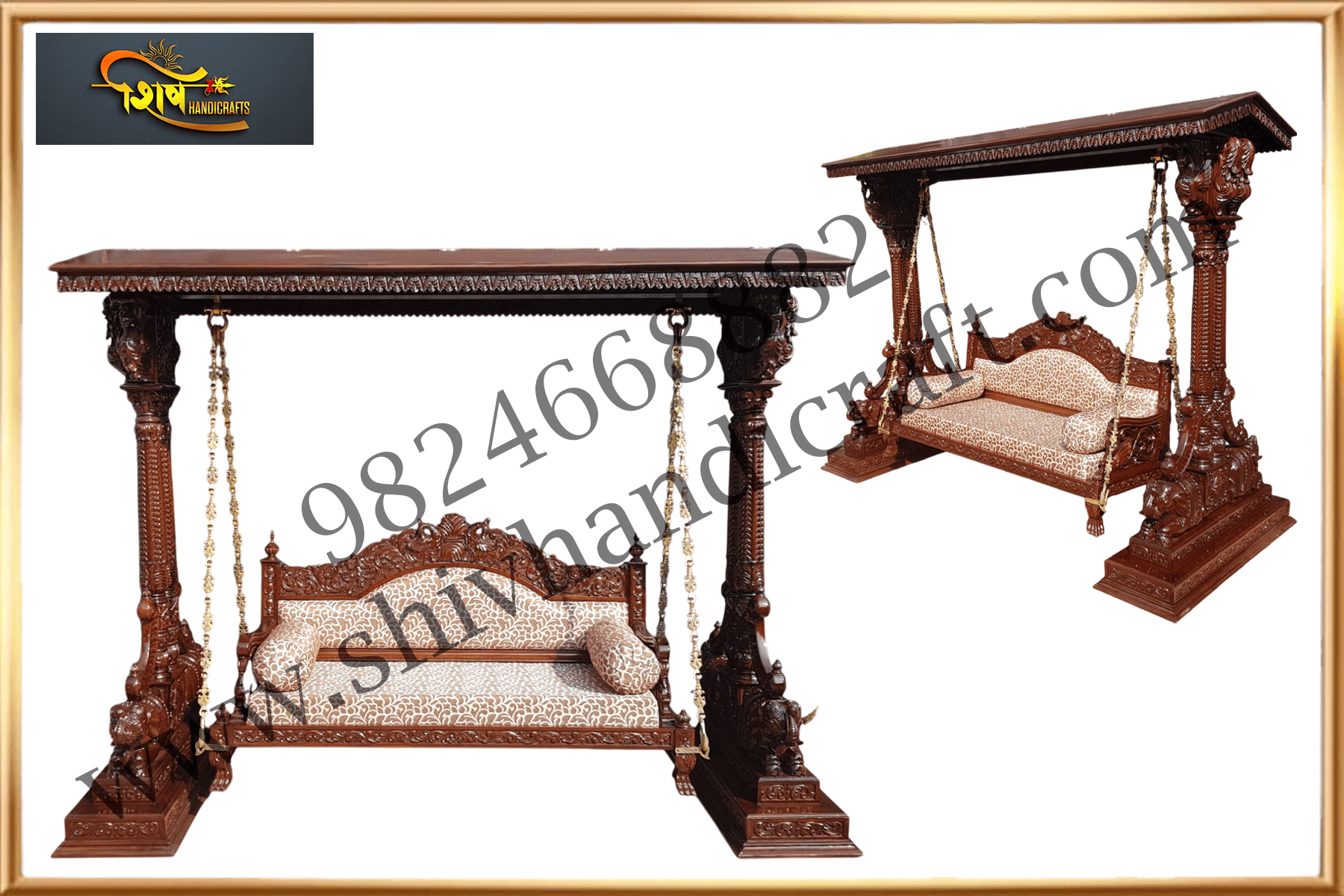 Wooden Two Seater Swing