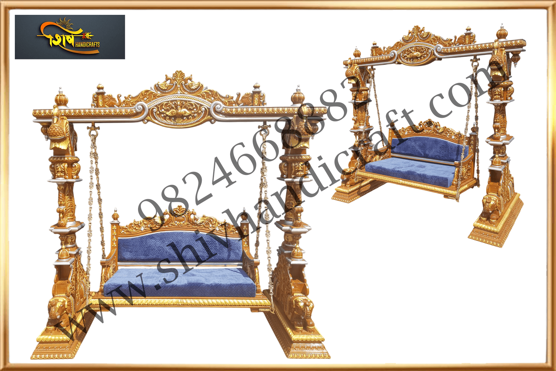 Wooden Two Seater Swing