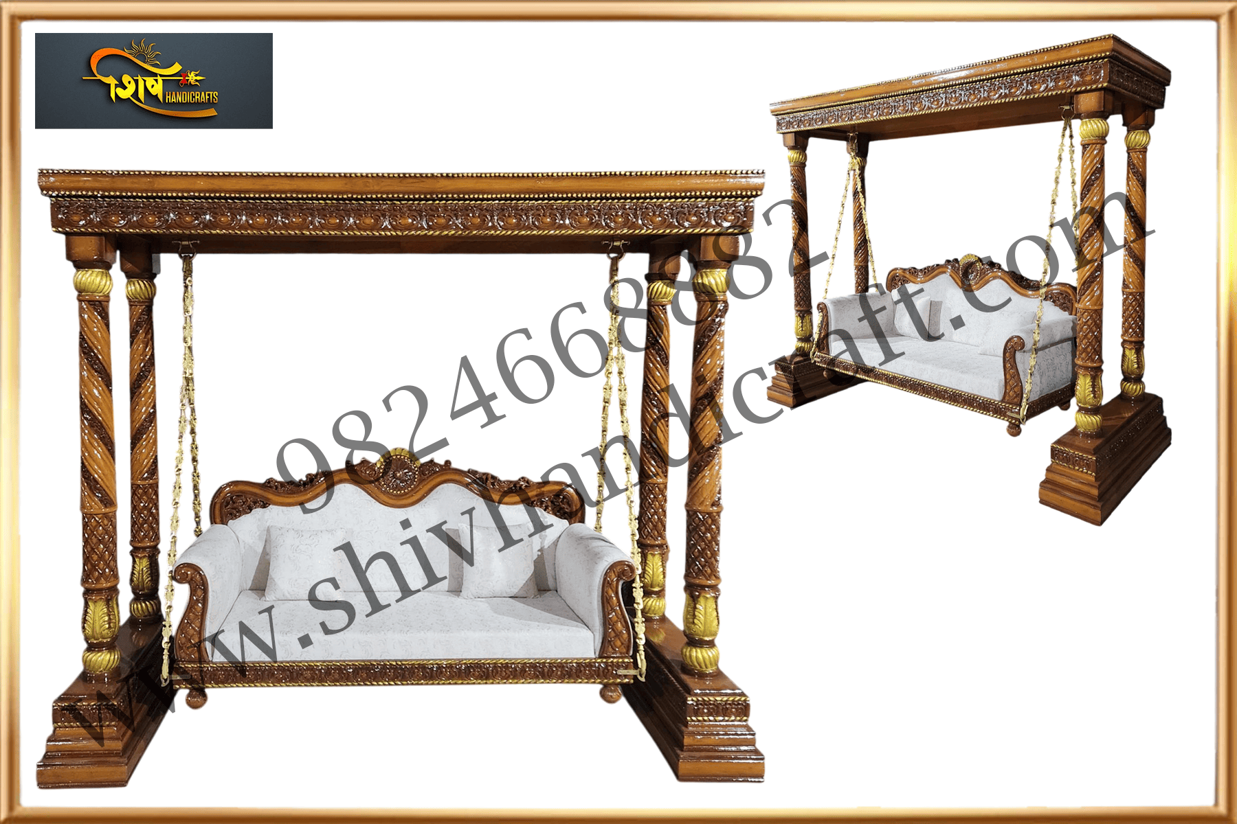 Wooden Two Seater Swing