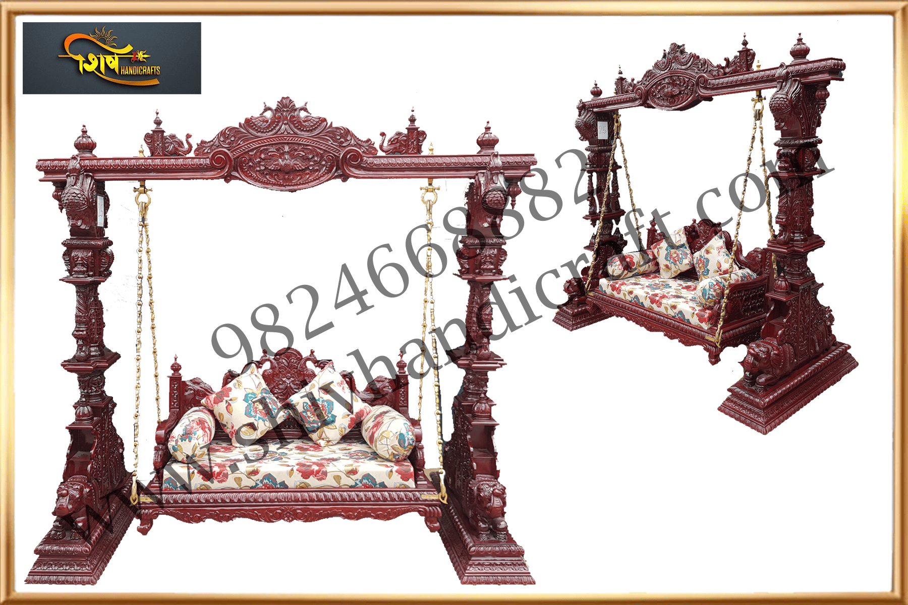 Wooden Two Seater Swing