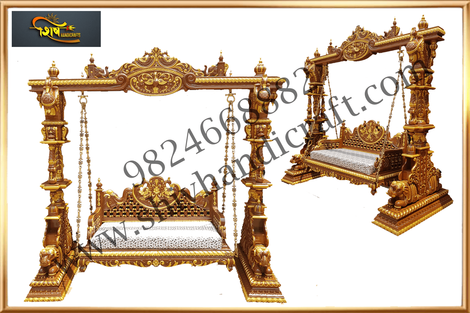 Wooden Two Seater Swing