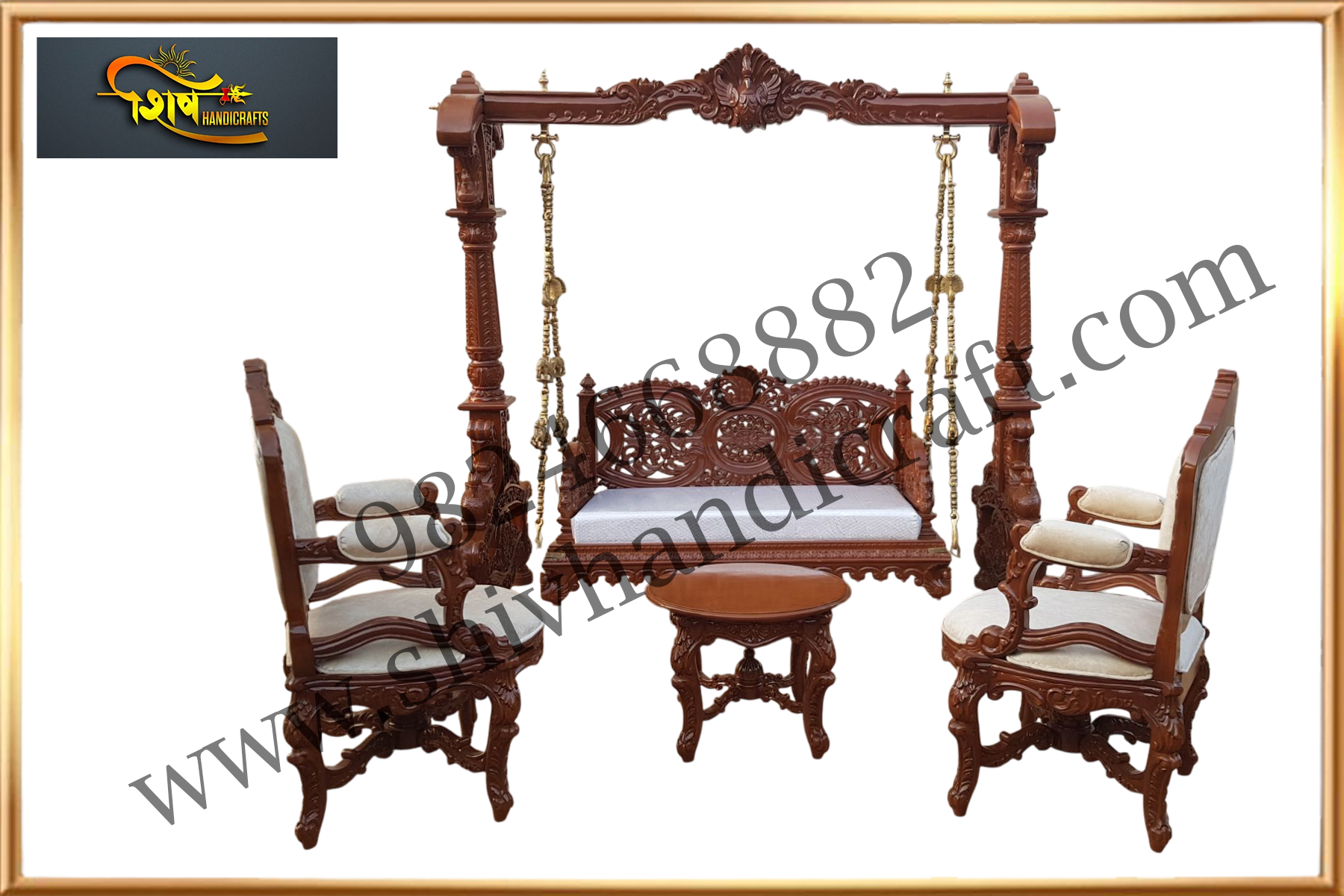 Wooden Two Seater Swing