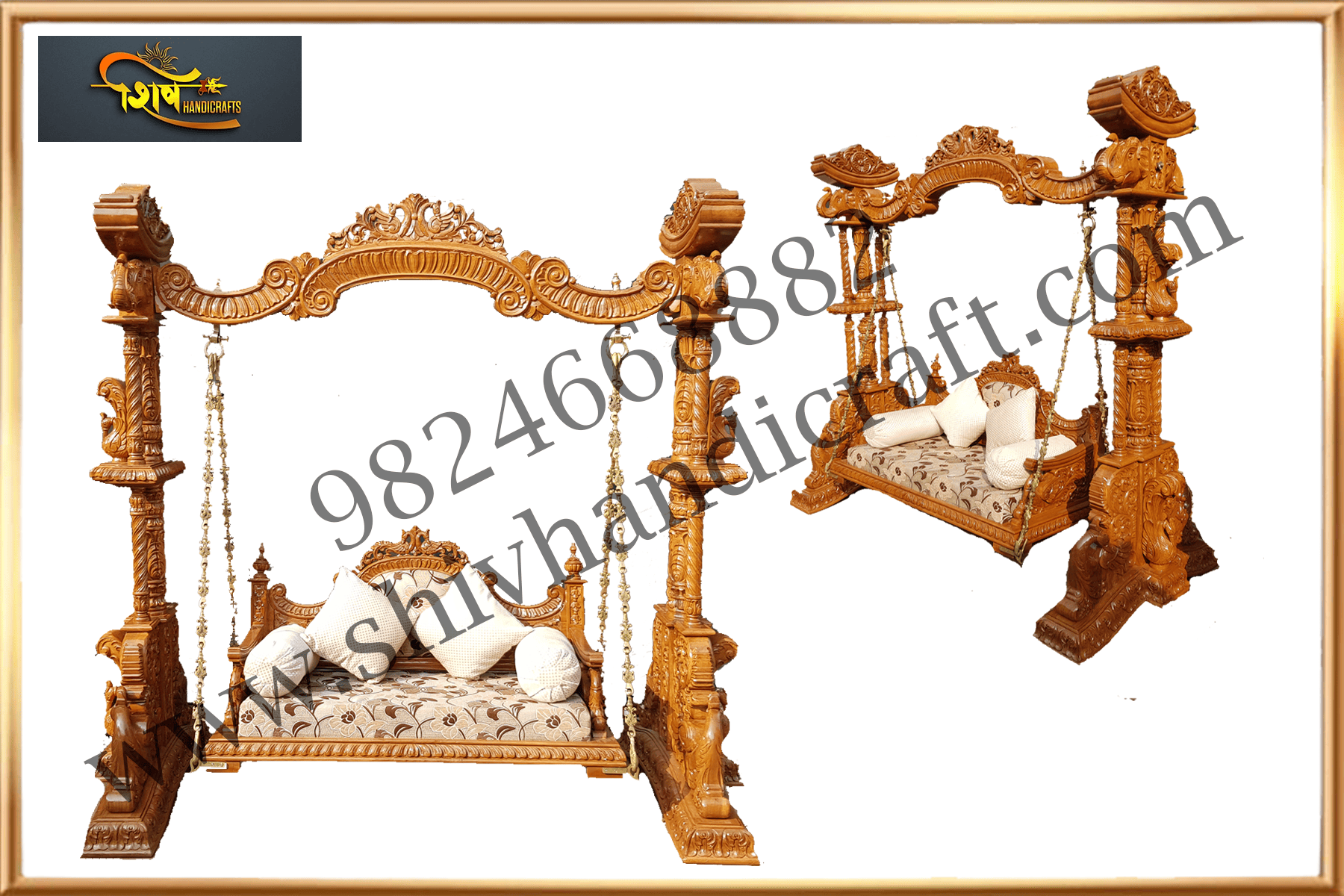 Wooden Two Seater Swing