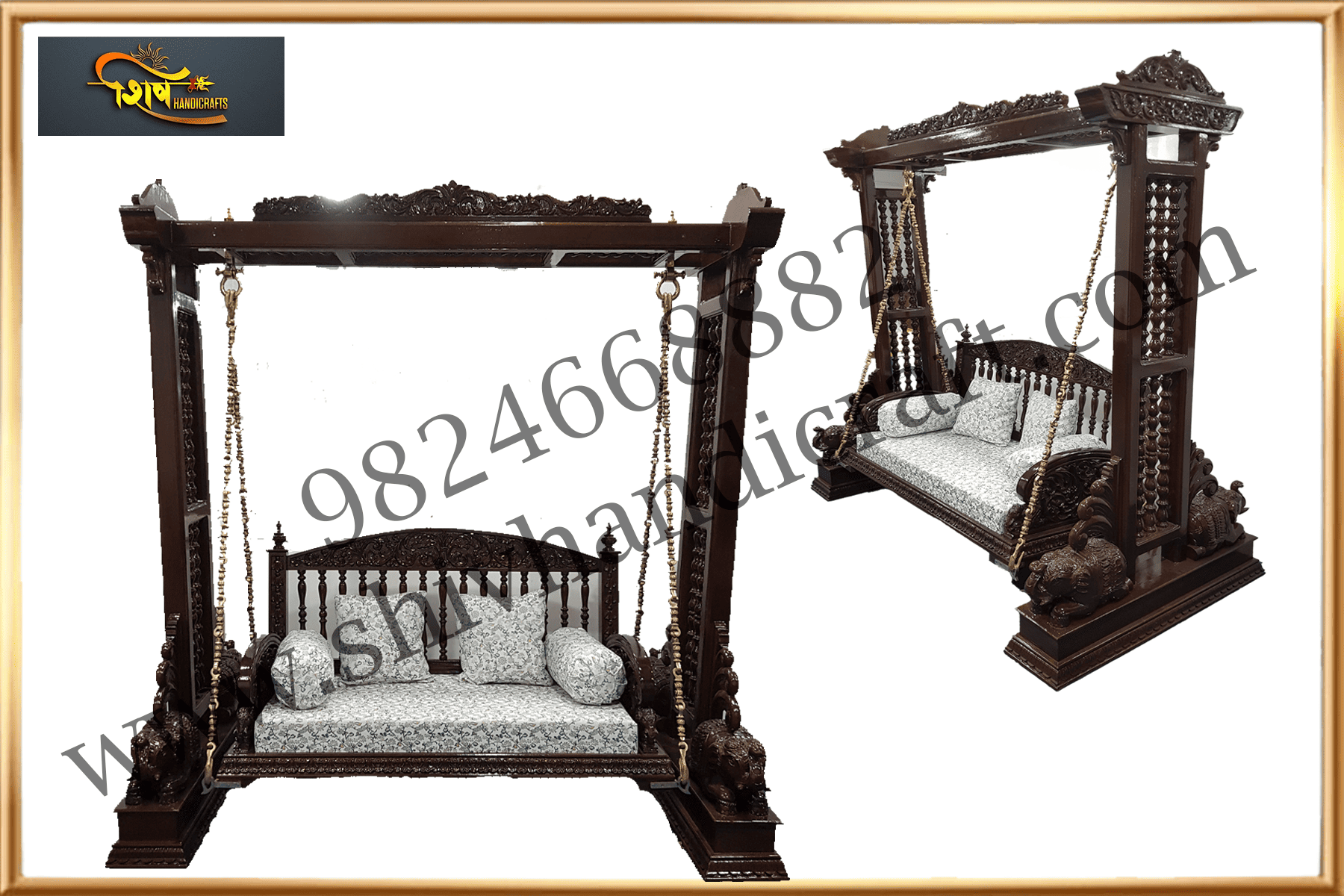 Wooden Two Seater Swing